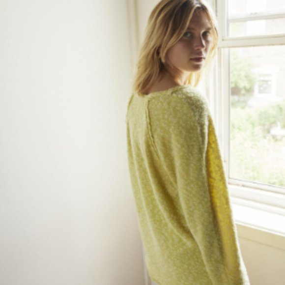 Urban Outfitters Sweater Out From Under Jada Slouchy Knubby Lime Size XS Small - Picture 3 of 14